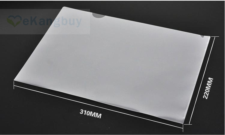30pcs A4 Clear L-shape File Holder Single layer Transparent File Organizer