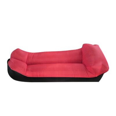 Hurtig oppustelig sovesofa doven sovepose bærbar oppustelig camping luft strand vandretur sofasæk fritidsstol: Rød