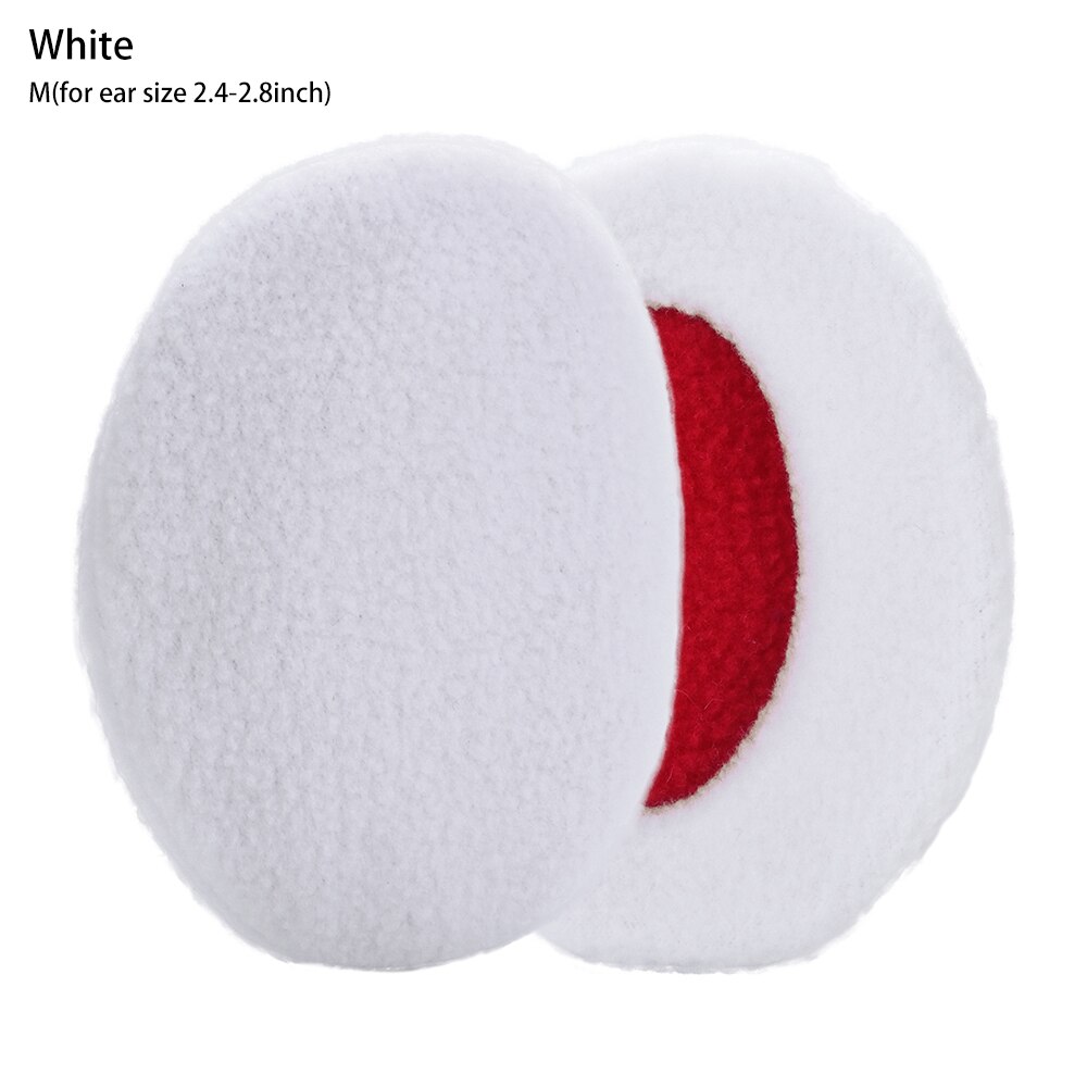 Nowe bezpasmowe nauszniki nauszniki z polaru grube zimowe nauszniki zimna pogoda przenośne nauszniki dla kobiet mężczyzn: White M