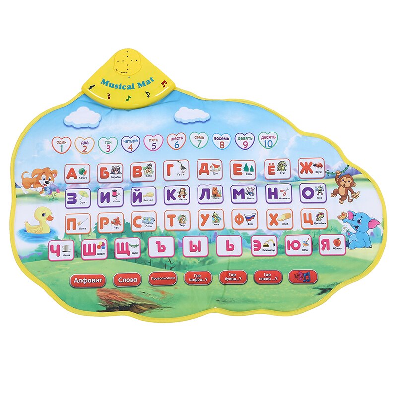 Children Learning Mat Russian Language Toy Funny Alphabet Mat Learning Education Phonetic Sound Carpet ABC Toy: Default Title