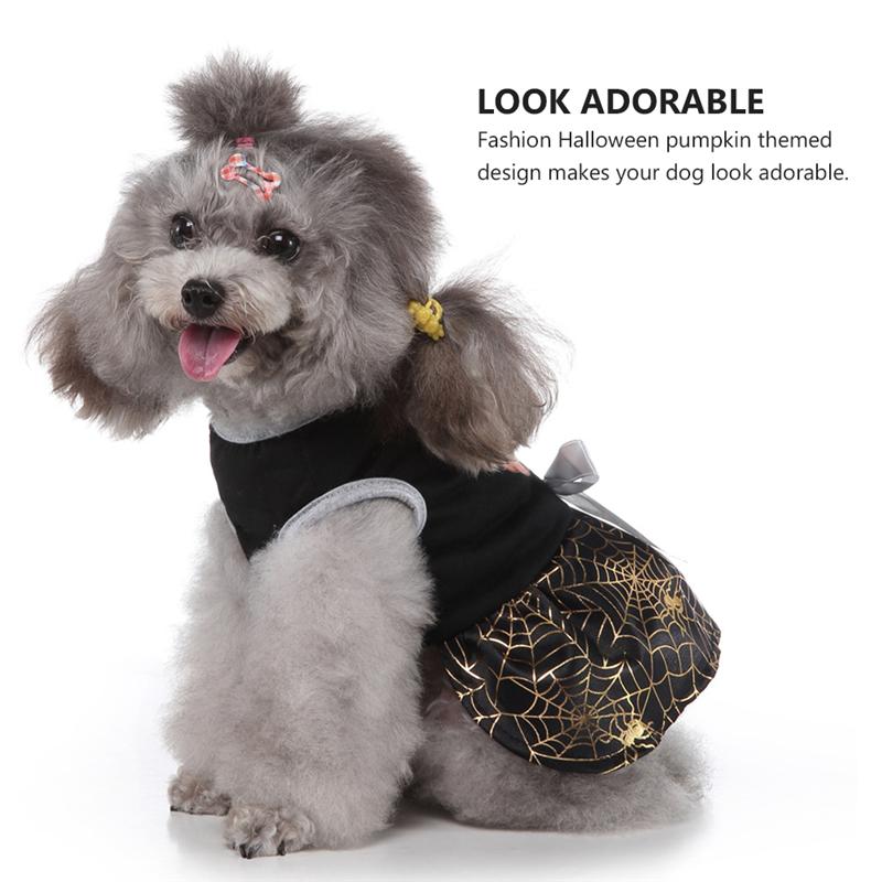Halloween Pet Kleding Pet Kat Honden Decoratieve Halloween Kostuum Pompoen Patroon Spider Web Unieke Kleding Pet Puppy Kleding