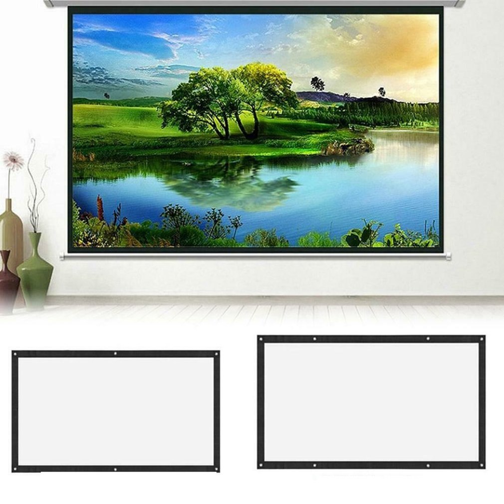 40 50 60 7284 100 106 120pouces Portable pliable écran de projecteur mural Home cinéma cinéma 3D HD écran de Projection toile