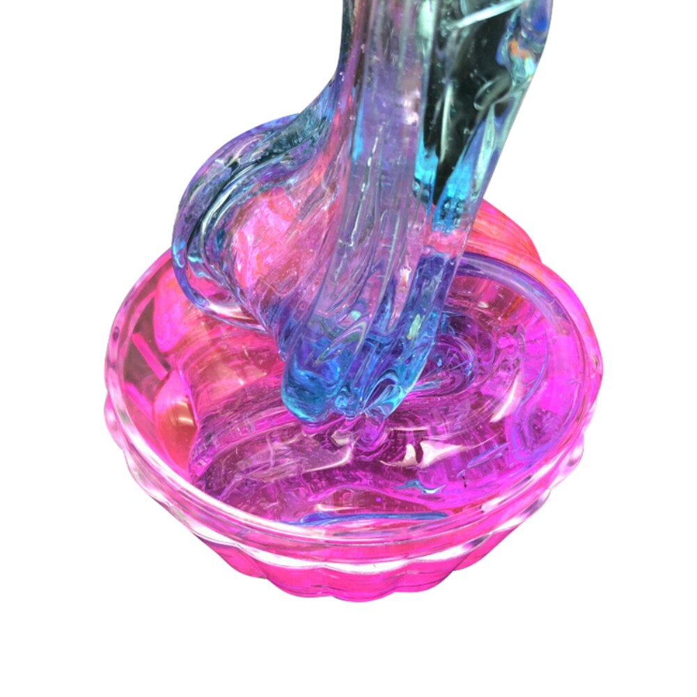 Kids Kleurrijke slime Crystal Mooie Klei Speelgoed Mengen Cloud Slime Squishy Stopverf Geurende Stress Kids: Roze