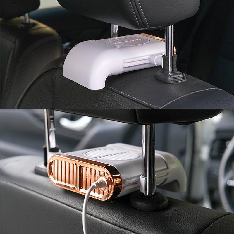 1PC Car Seat Mini Fan Car Cooler USB Rear 5V ABS Foldable Air Outlet Fan