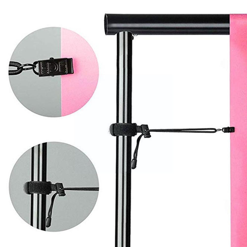 4 stück/packung fotohintergrund-seitenclips, hintergrundstoffklemmen, 20cm verstellbare gummibänder für fotostudio-videoaufnahmen,  i3 x 1