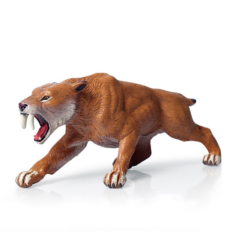 Classic Toy Figures Model Handmade Smilodon Accessories Boy's Furnishing Science Home Entertainment