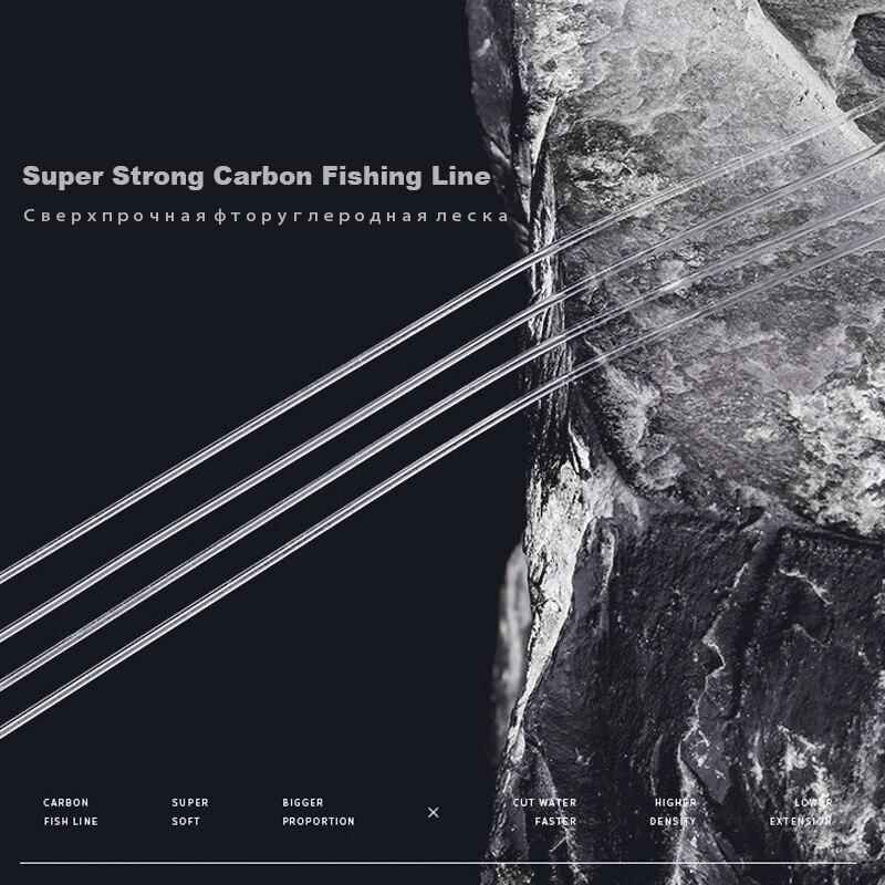 100M 100% Fluorocarbon Leader Vislijn Zee Vissersboot Japan Originele Zijde Onzichtbare Voor Karpervissen