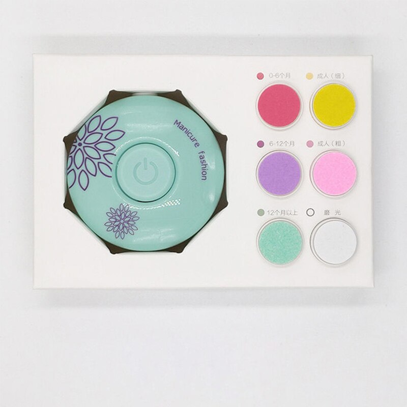 Baby Scissors Babies Nail Care Safe Electric Baby Nail Trimmer Nail Clipper Cutter For Kids Infant Newbron Baby Care Manicure: Green