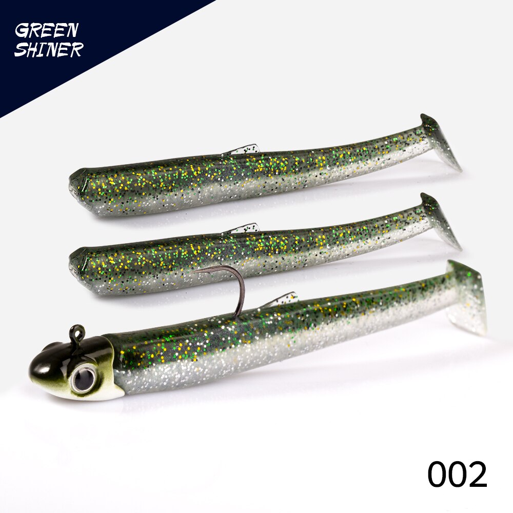 Hunthouse Official Store Fishing Soft Lure sinking 10g/15.3g/20.7g 100mm Jig Head Reflective Wobbler Crazy Eel for bass pike: 002 / 100mm jig head 5g