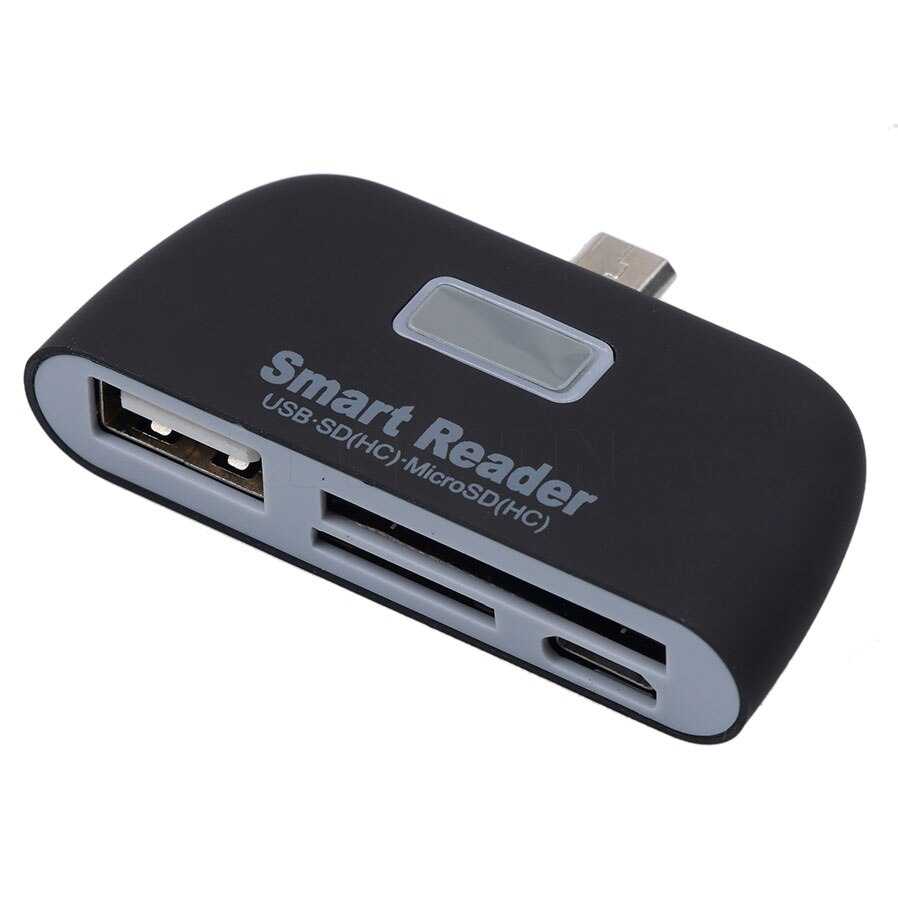 Multi-function 4 in 1 OTG/TF/SD Smart Card Reader with Micro USB Charge Port for Samsung Galaxy S6 Edge For Andriod Phone Tablet