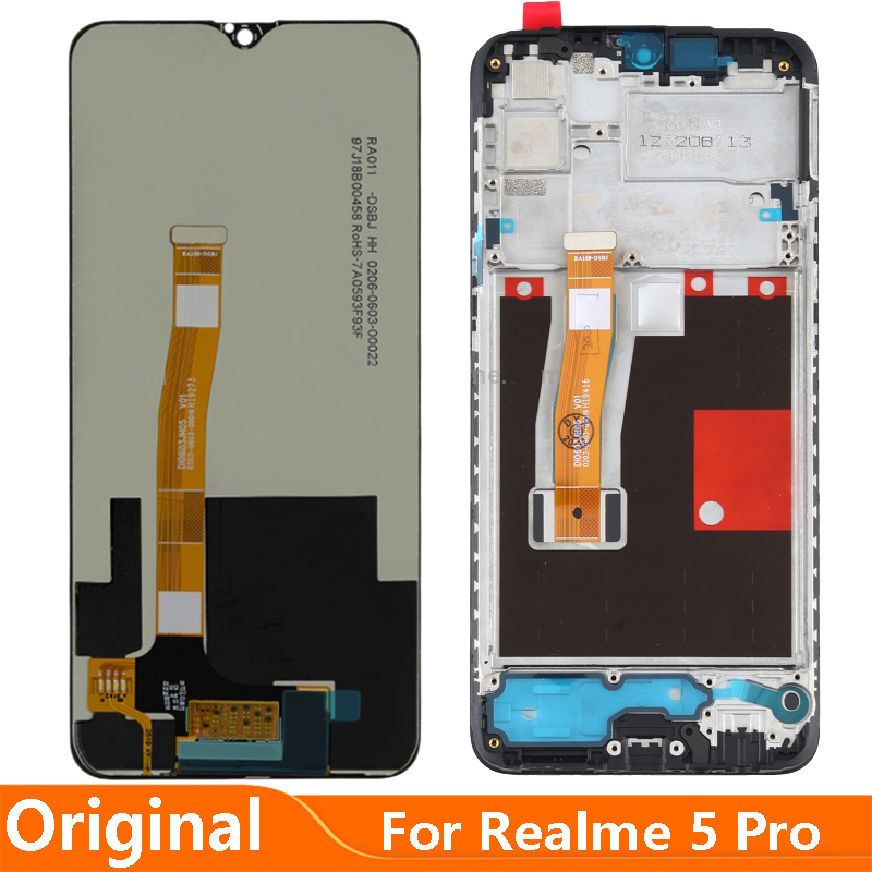 Original 6.3 &quot;Für OPPO Realme 5 Profi RMX1971 LCD Anzeige berühren Tafel Bildschirm Sensor Montage