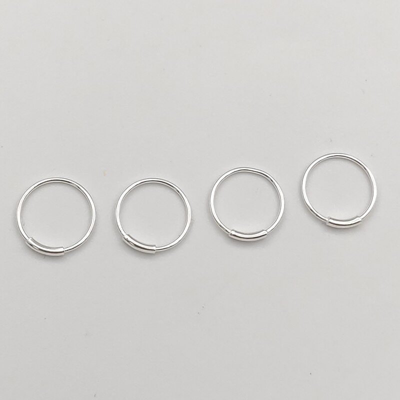 100pcs/lot 925 Sterling silver nose ring Cartilage Earring Tragus Nose Ring Eyebrow Hoop Piercing body jewelry