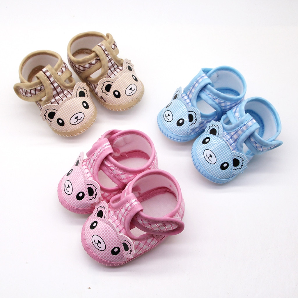 Babyschoenen Schoenen Voor Pasgeboren Baby Meisjes Cartoon Kleine Beer Prewalker Zachte Zool Enkele Schoenen Sneakers Детская Обувь Zapatos