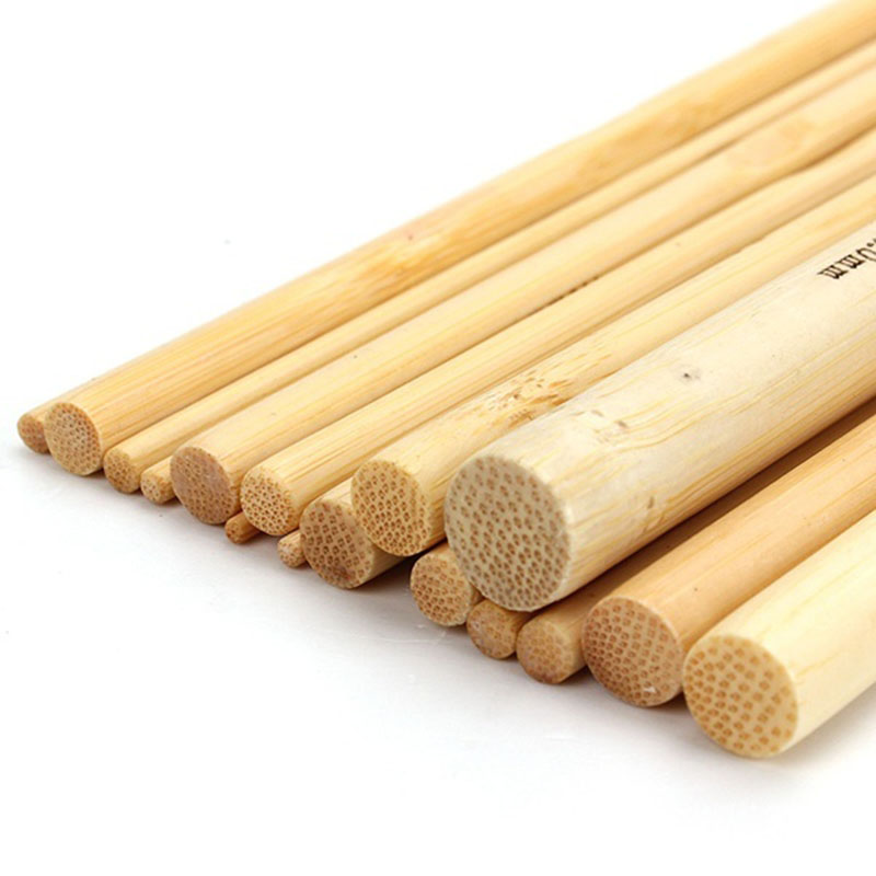 16 Maten Set 6 "Bamboe Breien Weave Naald Haaknaalden Craft Tool 2.0-12.0 Mm