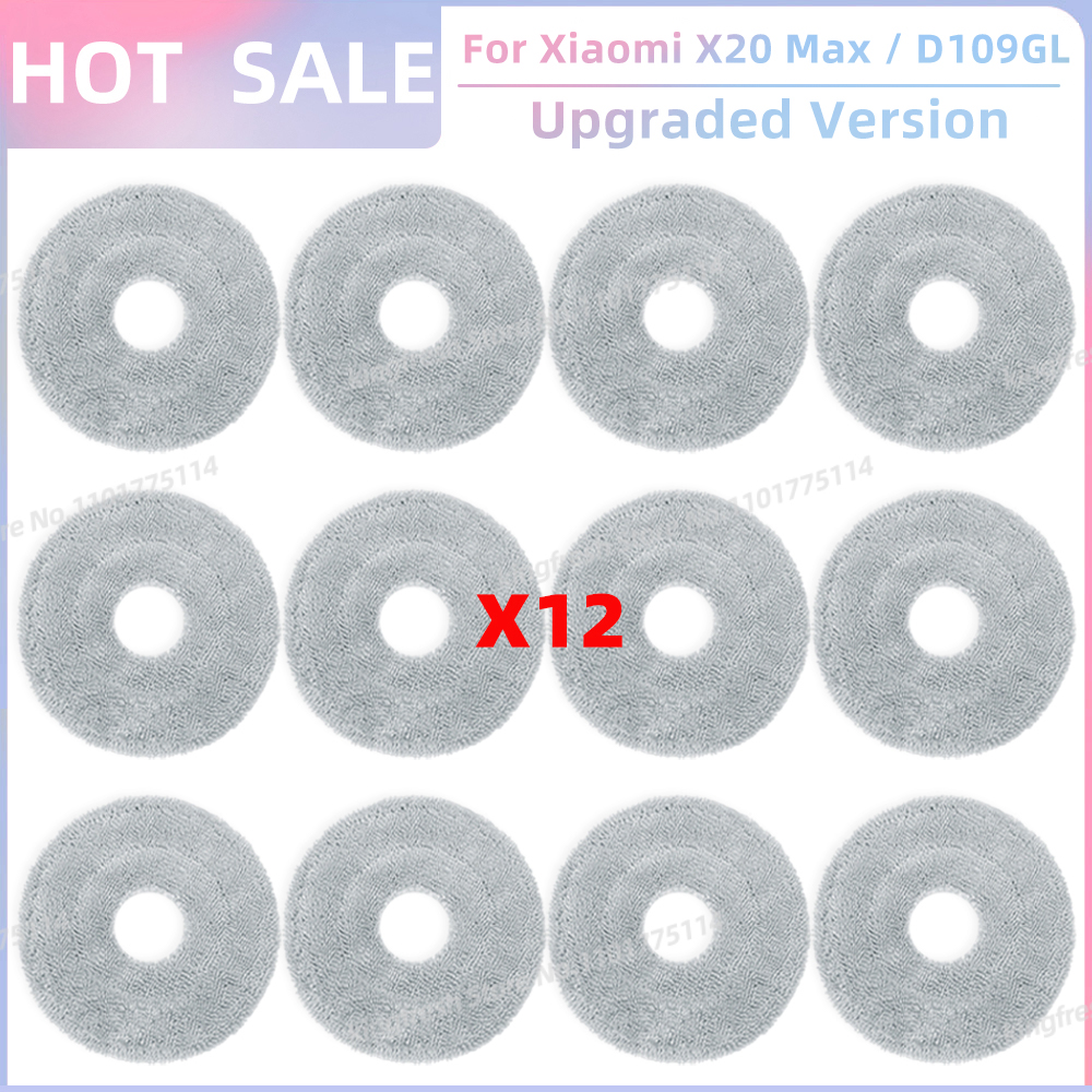 Compatível com ( Xiaomi Robot Vacuum X20 Max / D109GL, Xiaomi Robot Vacuum X20 Pro / D102GL ) Peças Rolo Principal Escova Lateral Filtro Hepa Pano de Esfregão Saco de Poeira Acessórios: Vermelho