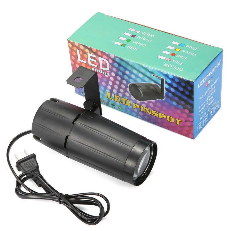 3W LED Spotlight Wit Licht Effecten DJ Projector Lamp Met Afstandsbediening 1.3m US Plug Voor Karaoke Pub Bar wedding Party Indoor