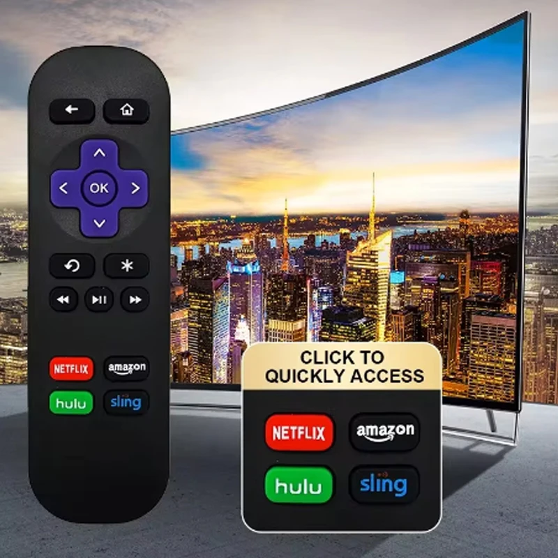 Control remoto Rc680 para Roku Express para Roku Premiere para Roku Box para Roku Play Roku 1 2 3 4 [No para cualquier palo o TV]]