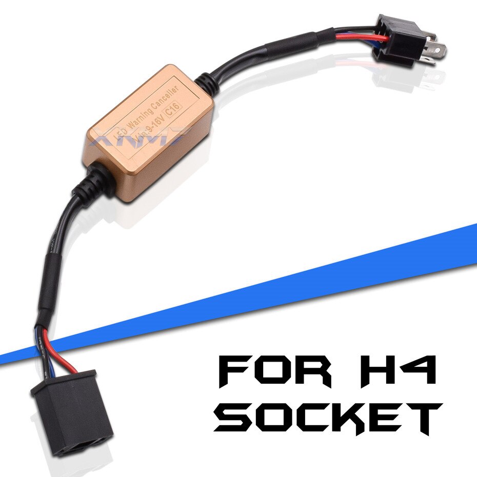 XKM7 LED Canbus Decoder H7 H4 H11 H1 D2 LED Headlight Resistor Tuning Bulbs Canceller Harness Error Free Car Lights Accessories: For H4 Socket