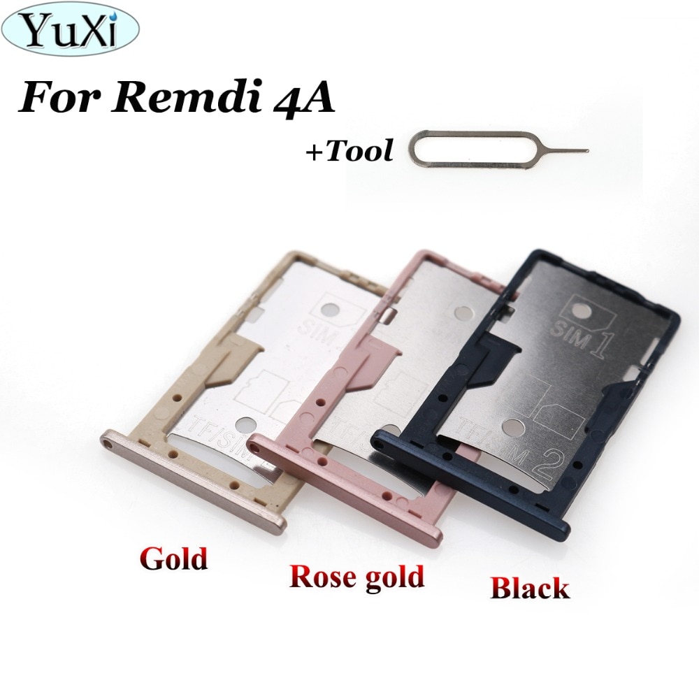 YuXi Card Slot Houder Voor Xiaomi Redmi 4A Micro SIM Card Slot Lade Houder Vervangende Onderdelen Voor hongmi 4a tool