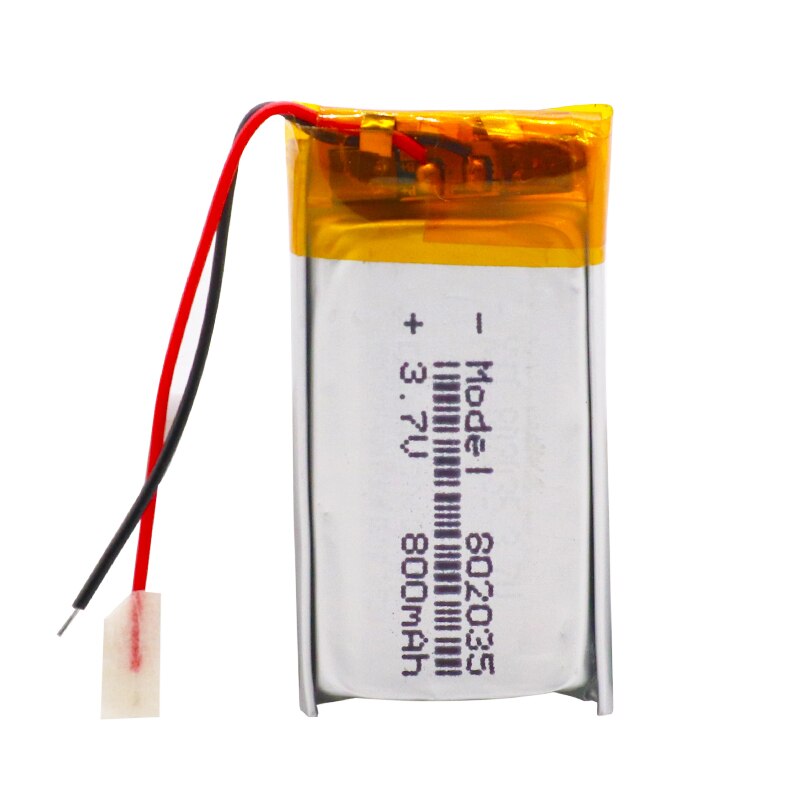 2pcs 3.7V 802035 800mAh Li-ion Polymer Lithium Battery 3.7 Volt Lithium Ion Li-po Li-polymer Batteries Cells