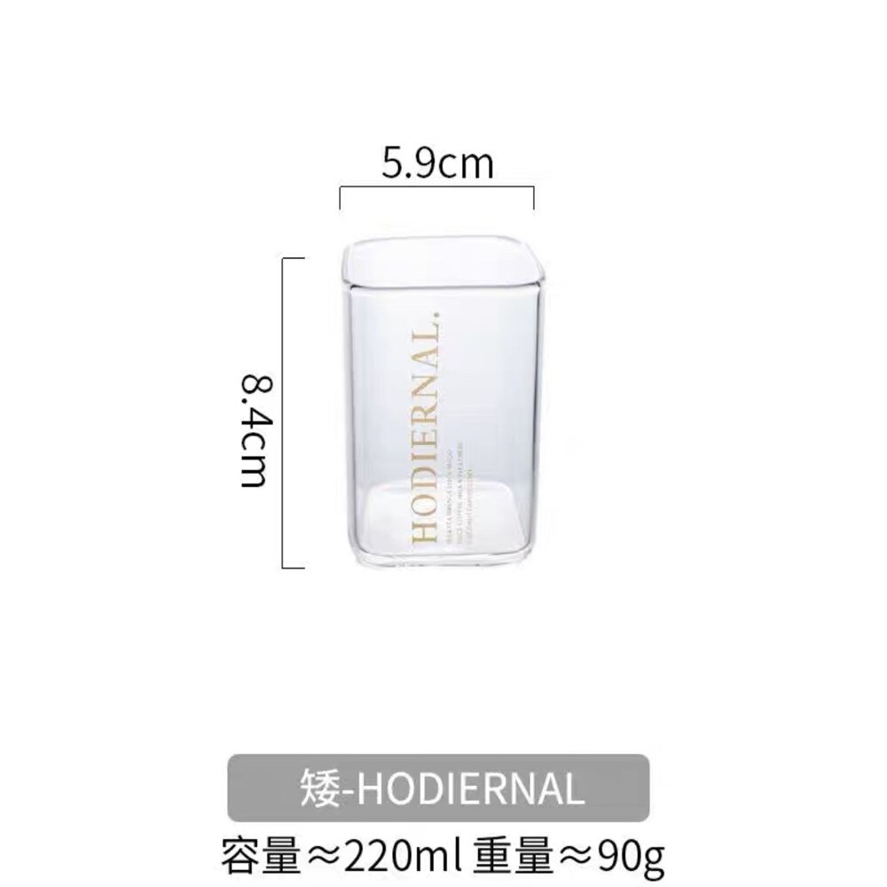 Hjem firkantet kopp gulltrykk frokost melk kaffekopp rett glass gjennomsiktig varmebestandig kopp 1 stk