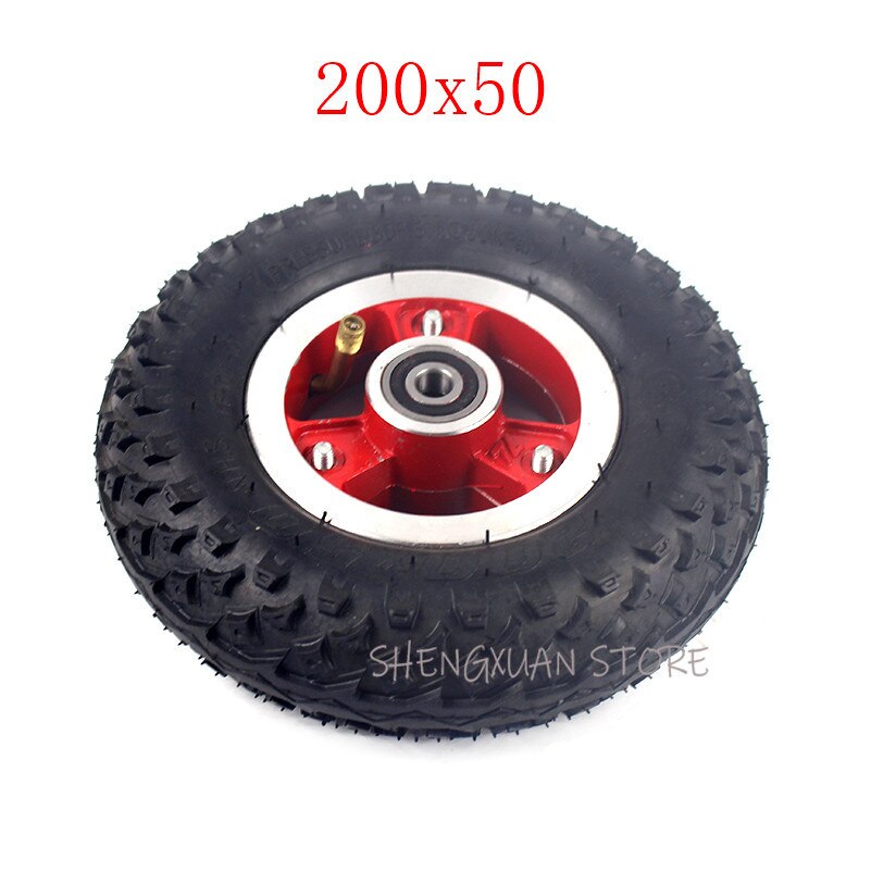 8 inch Electric Scooter Tyre With Wheel Hub 200x50 tire Electric Vehicle Aluminium Alloy Wheel 8''x2''Pneumatic tyre wheels: wheel