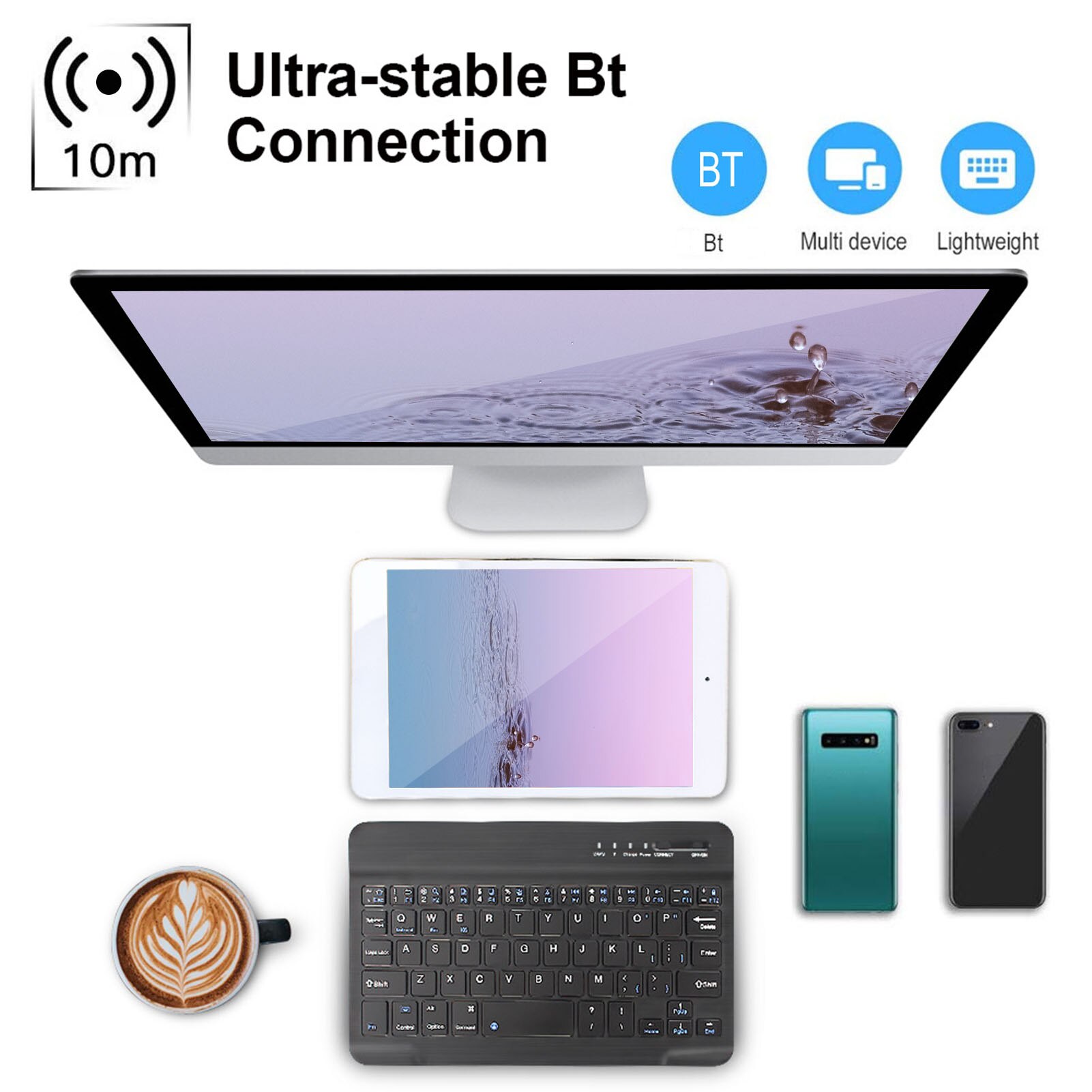Wireless Keyboard Bluetooth Keyboard And Mouse Keycaps 3-System Switch Multi-Language Universal Laptop Keyboard And Mouse Combo