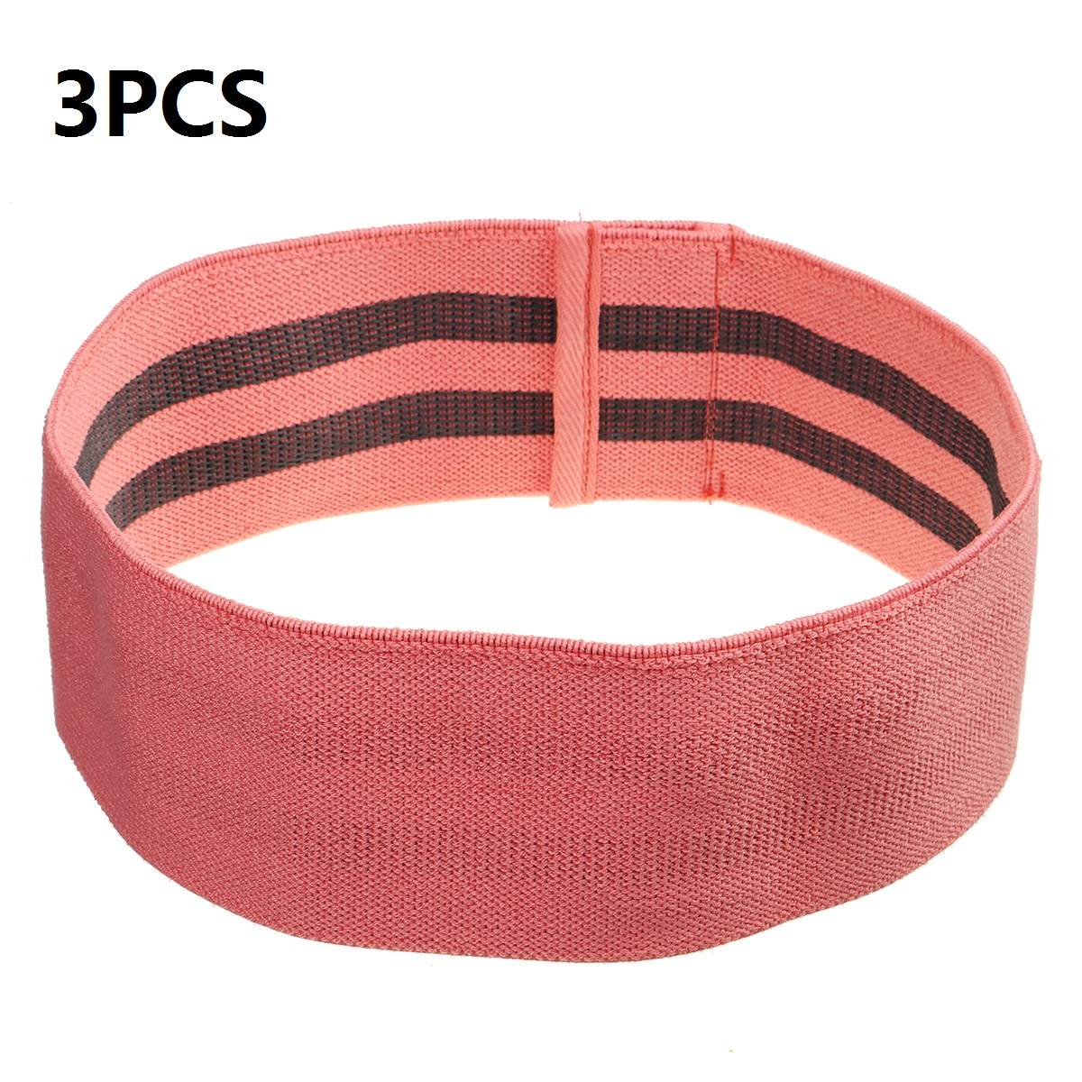 3PCS Squats Resistance Band Hip Legs Yoga Band Home Indoor Fitness Gym Equipments Squat Expander Training Workout Exercise: Pink