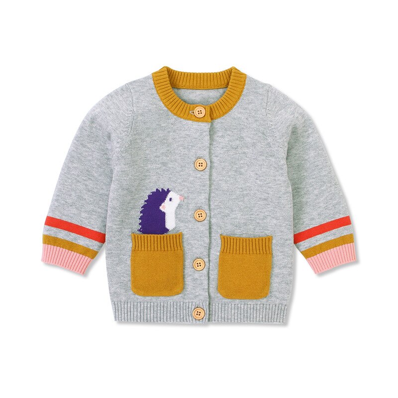 Um perenviado 2021 outono/inverno nova menina menino bebê crianças camisola quente cardigan dos desenhos animados camisola