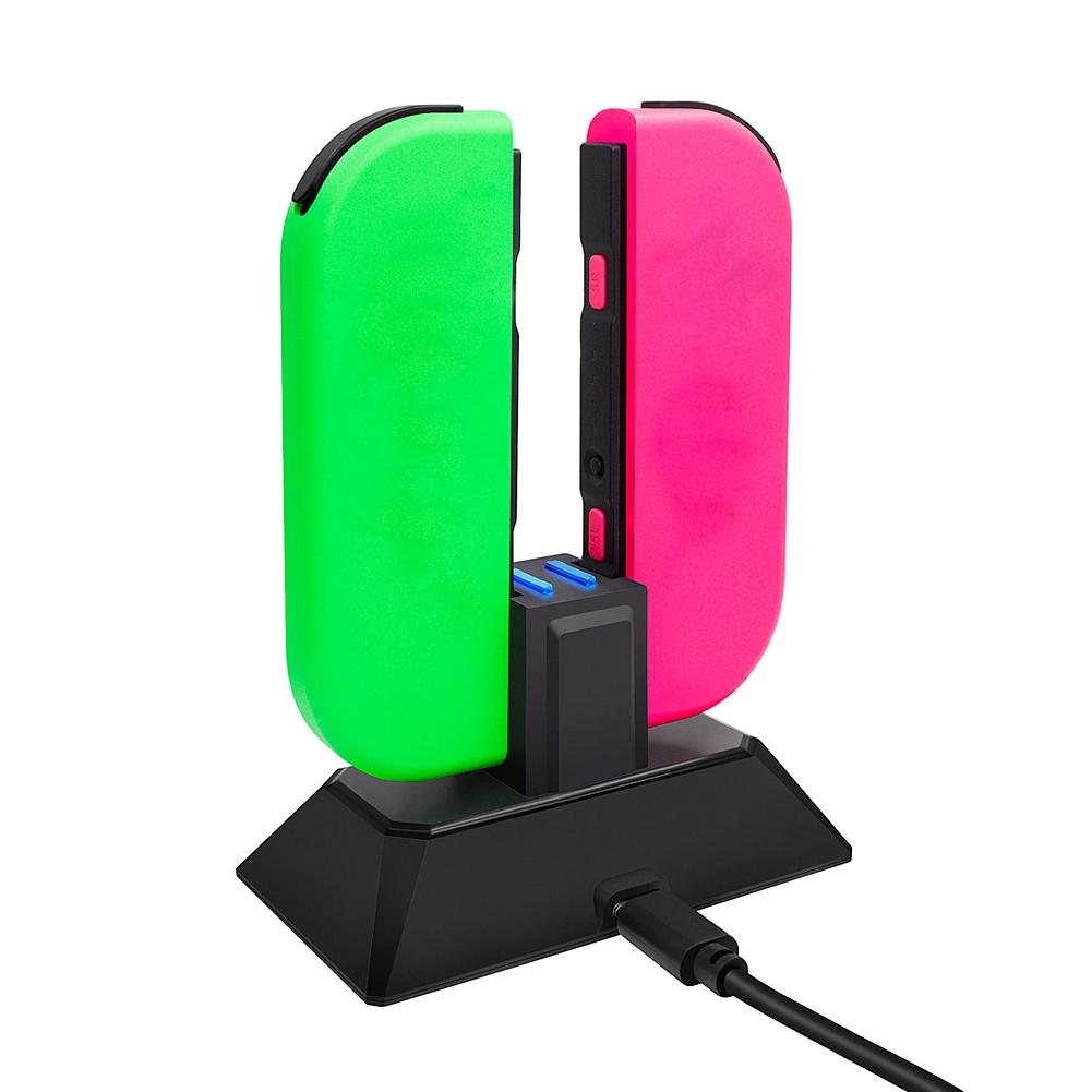 2 in 1 Gamepad Charger Dock Cradle Voor NS Schakelaar Vreugde-Con & Pro Gamepad Controller Charge Stand Type C LED Charging Dock Stand