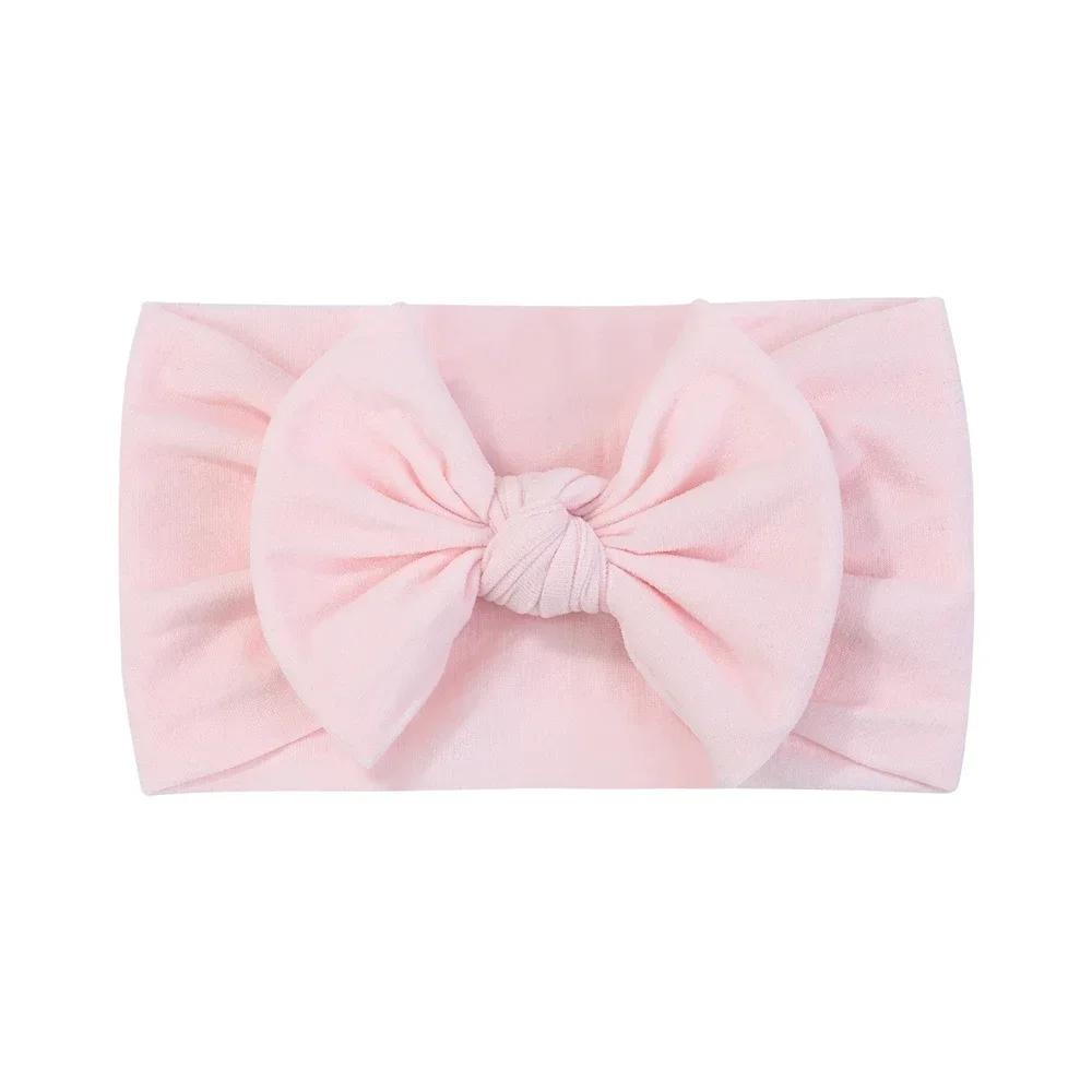 1 stücke Neugeborenen Baby Stirnband für Mädchen Elastische Stricken Kinder Turban Bögen Weiche Nylon Kinder Headwear Haar Zubehör: Dark Lila