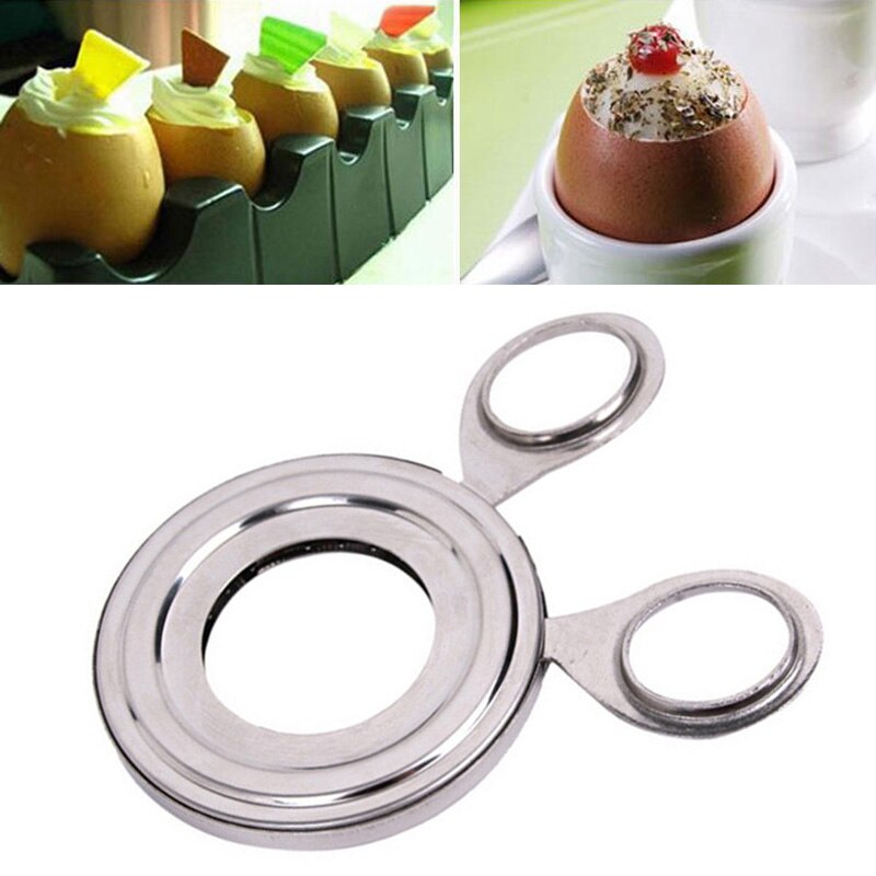 Stainless Steel Egg Cutter Egg Stripper Boiled Multifunction Kitchen Gadget Egg Shell Breaker Portable Gadget