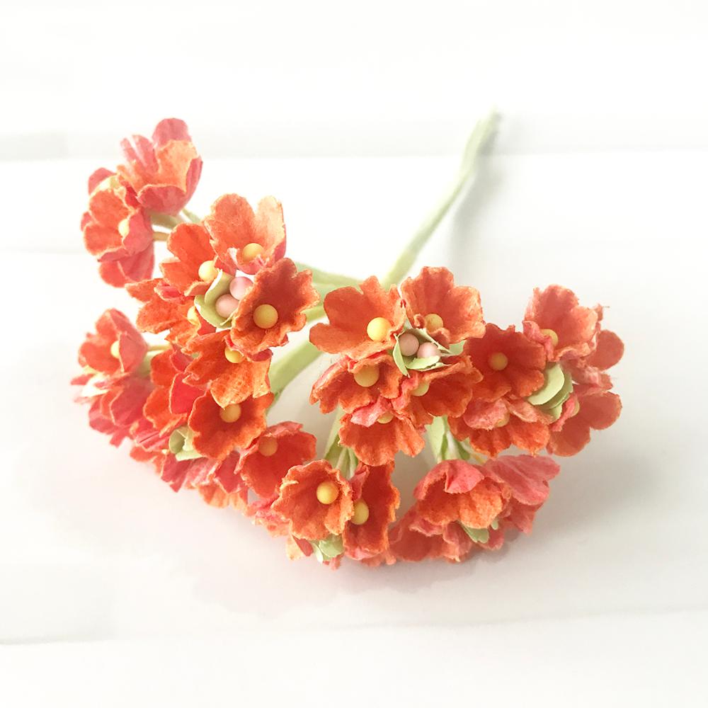 8 Stuks/40 Heads 1 Cm Mini Papieren Bloemen Rozen Boeket Kunstmatige Bloem Goedkope Bruiloft Decoratie Voor Scrapbooking Diy flores: 17