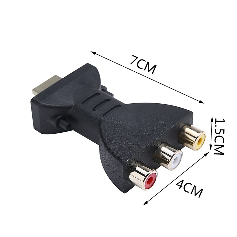 HDMI-compatible 1080P Male to 3 RCA Female Composite AV Audio Video Adapter Converter for HDTV DVD Projector