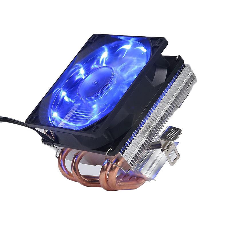 Copper Tubes Fans CPU Cooler LED CPU Cooling Fan PWM Silent CPU Cooler LGA/115X/775/AMD 3Pin PC CPU Cooling Radiator R20