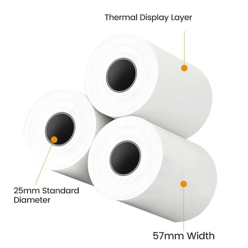 57*25MM Thermal Paper Label Sticker Adhesive Rolls Paper For Mini Printer Instant Print Kids Camera Printing Paper Replacement
