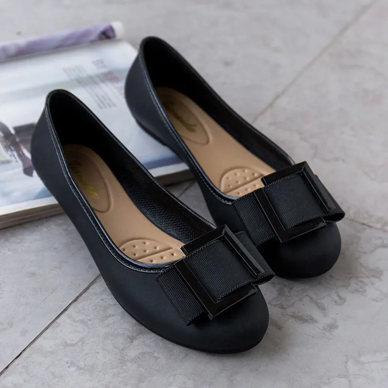 Moda donna leggero papillon spiaggia scarpe basse in gomma Lady Casual Street & Home Comfort slip on mocassini Zapatos Mujer A88: Blu / 36