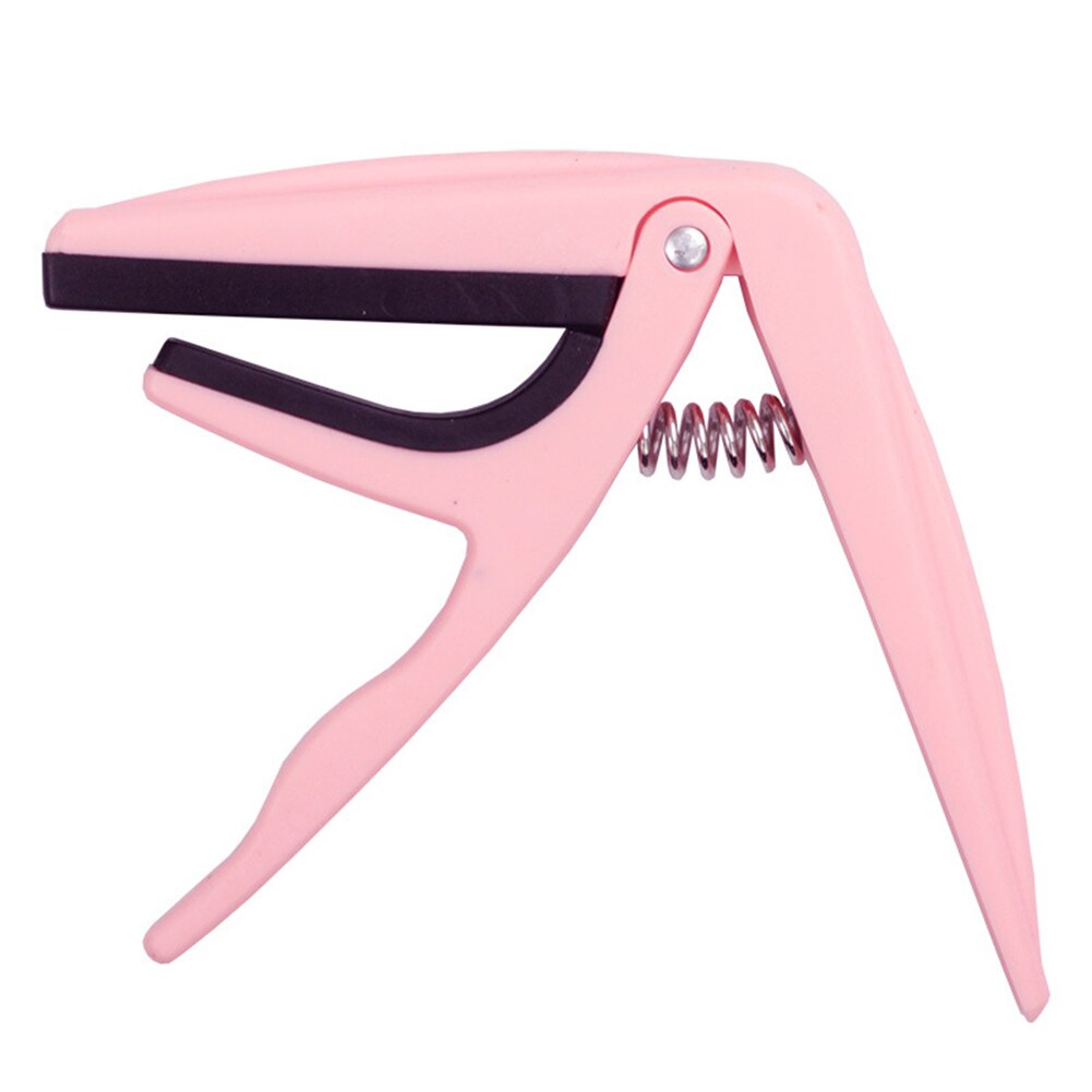 Plastic SteelUkulele Capo 4 Strings Hawaii Guitar Changing Tuning Clamp Capo Key Stringed Instrument Accessories: Pink