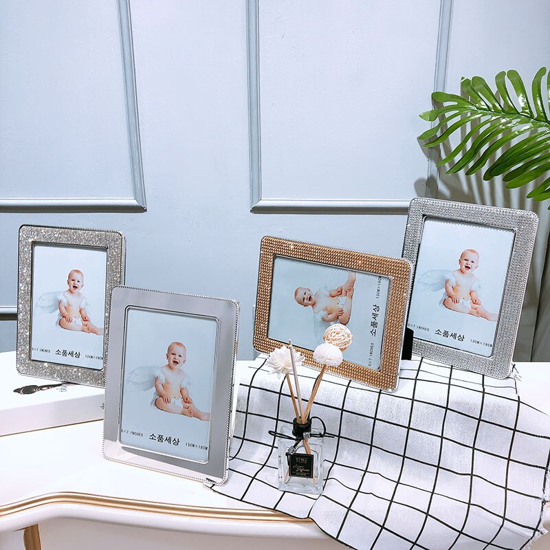 Goede luxe fotolijst metalen certificaat fotolijst 17 x 22cm glas binnenkant gouden zilveren 7 " posterlijst