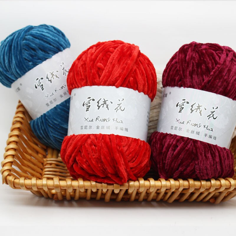 Ligne de laine velours doux, Chenille, fil à tricoter à la main, fil Crochet, bricolage artisanal fil tricoté pour vêtements, chapeau, écharpe, couverture