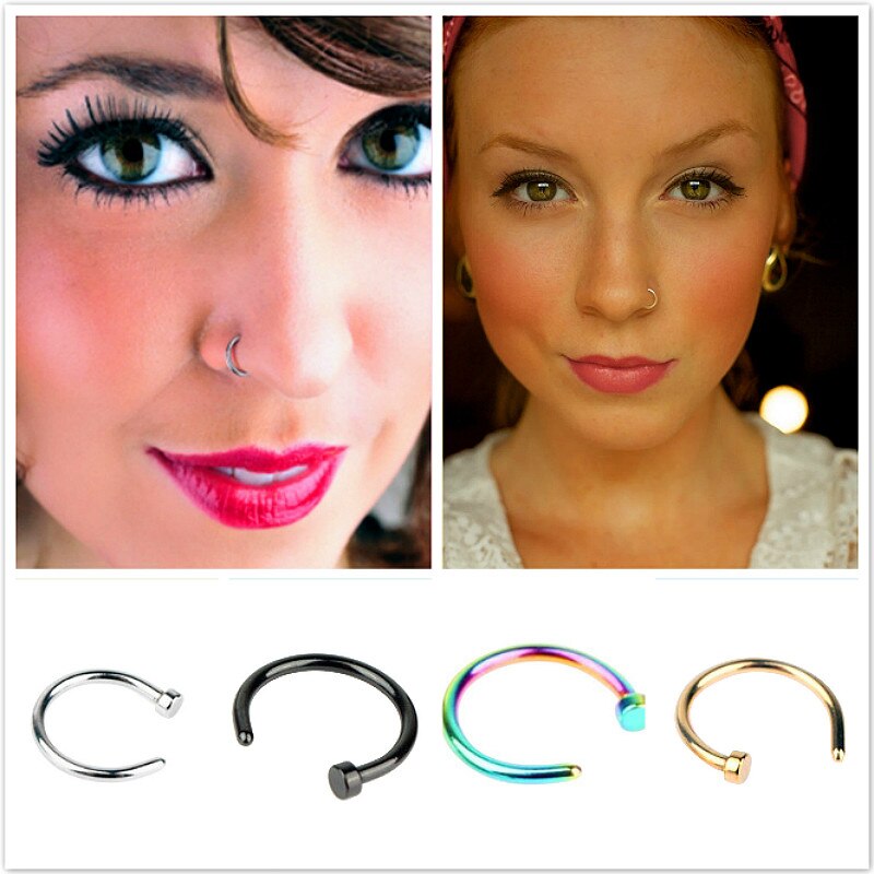 1pz Decorativa Naso Trucco Giocattoli Delle Ragazze Congelato Trucco Giocattoli Autoadesivi Del Chiodo Bianco I Bambini Della Principessa Orecchini etichetta Giocattoli