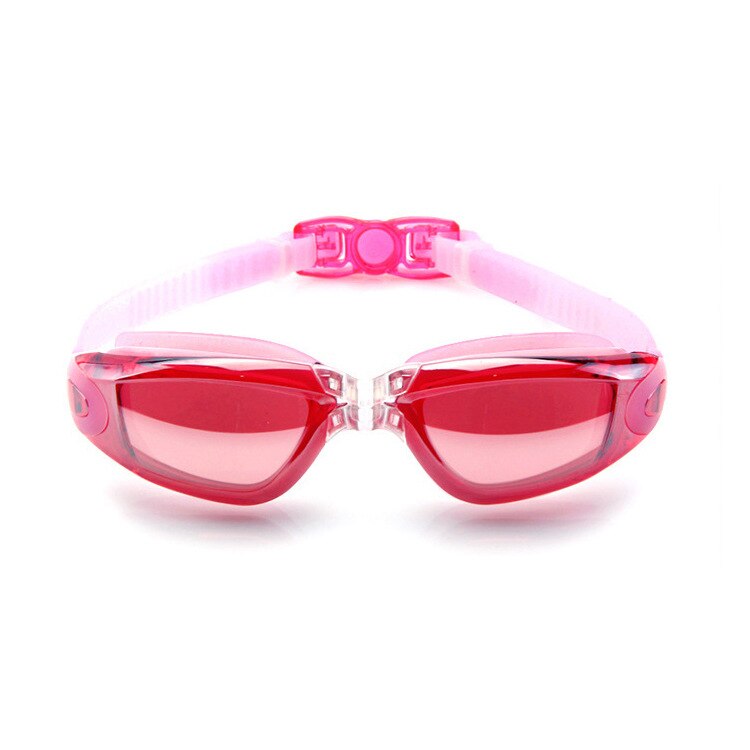 1Pc Galvaniseren Uv Waterdicht Anti Fog Zwemmen Brillen Zwemmen Duiken Water Bril Gafas Verstelbare Zwembril Vrouwen Mannen: Roze