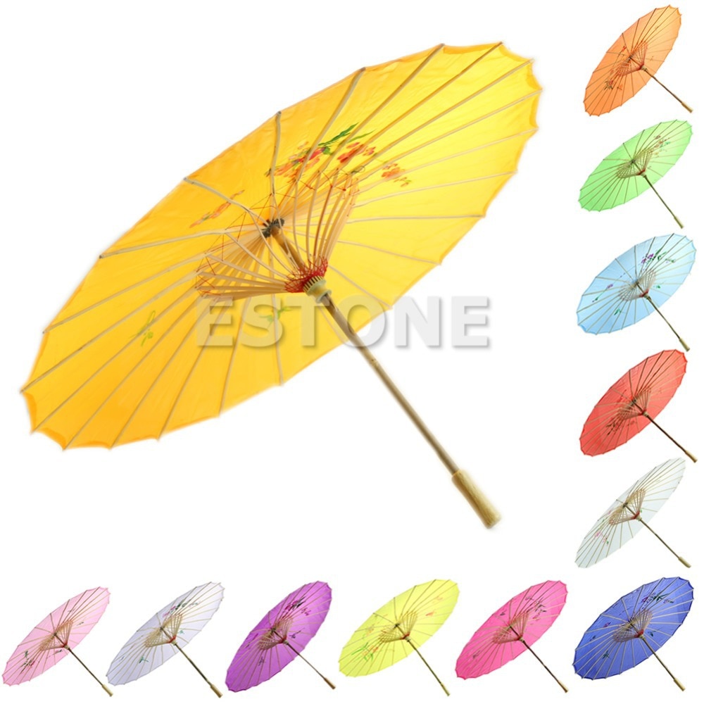 Japanse Chinese Paraplu Art Deco Geschilderd Parasol Paraplu