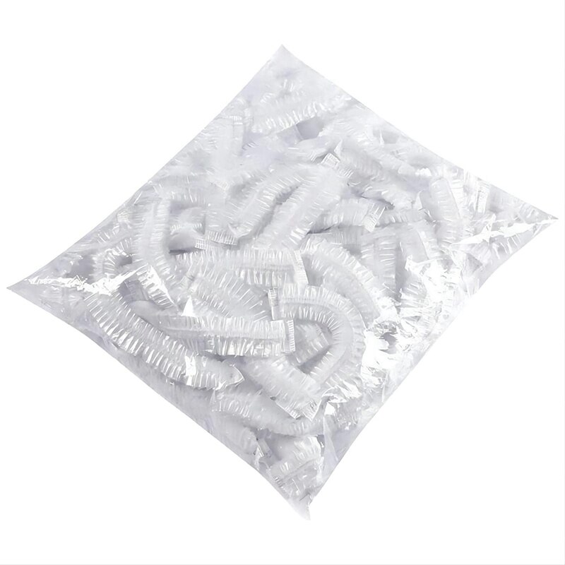 100 Pieces Of Plastic Wrap Bowl Lids, With Elastic, Plastic Stretchable Food Lids: Default Title