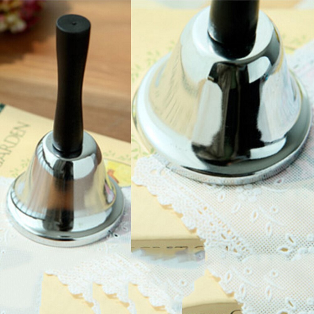 1Pc Gold plated Hand held Call Bells tea jingle Bells Build Ringtones toy Christmas