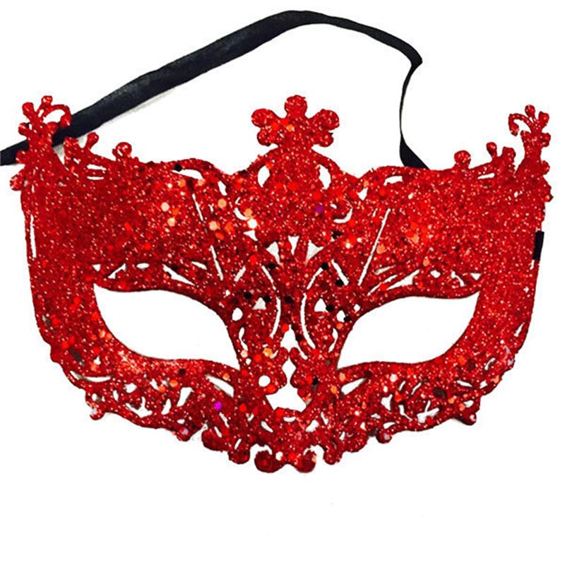 Princess Venice Mask Christmas Party Ball Mask Halloween Masquerade Performance Half Face Fox Sequin Women Girls Mask U2: B