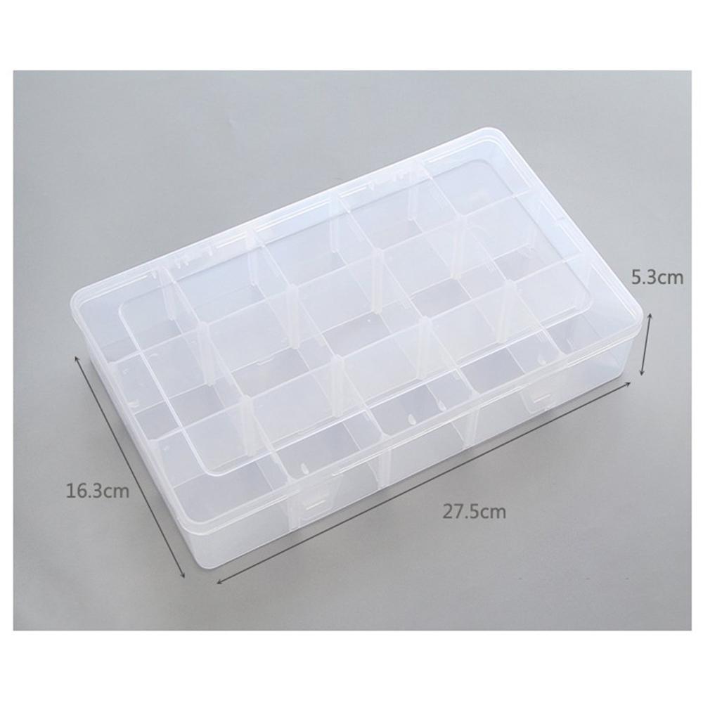 15 Grids Desktop Tape Storage Box Mini Paper Sticker Tape Box Transparent Plastic Case Crafts Organizer Art Supplies