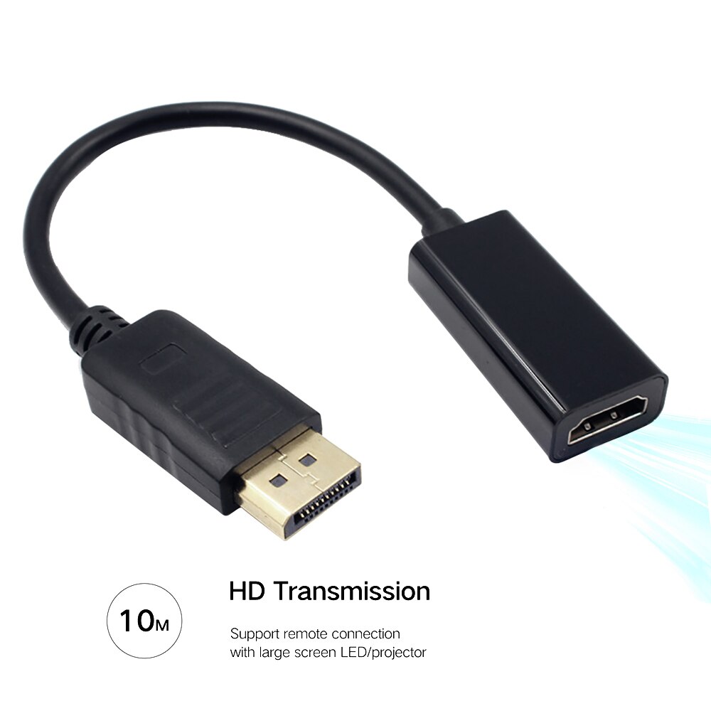 Full HD 1080P DP To HDMI Display Port To Mini HDMI Cable Male To Female DisplayPort Adapter Converter For HDTV Projector HP PC