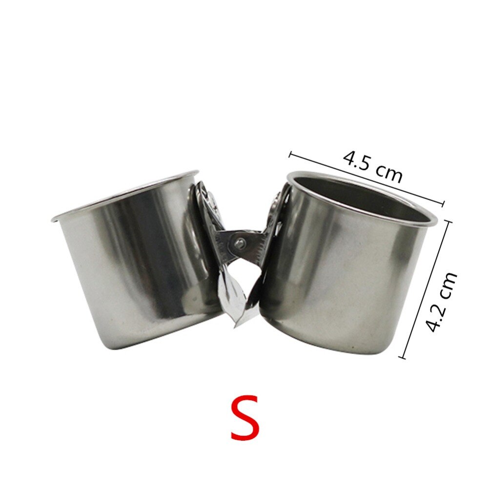 Comedero de acero inoxidable para aves, cuenco de agua para aves, soporte para jaula de loros, suministros para alimentación de aves, taza colgante para palomas, 1 ud.