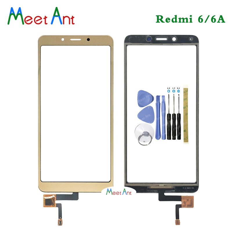 5.45 &#39;&#39;di alta qualità per Xiaomi Redmi 6 6A tocco schermo Digitizer sensore pannello esterno in vetro nero bianco oro